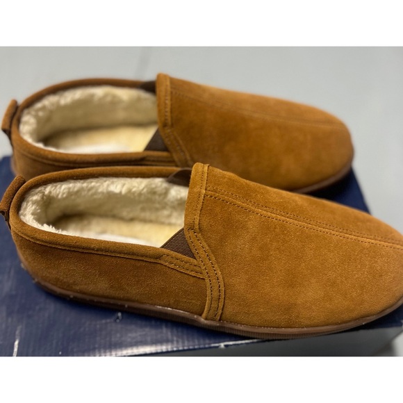 MINNETONKA MEN’S TWIN GORE SUEDE SHEEPSKIN SLIPPERS main image 4